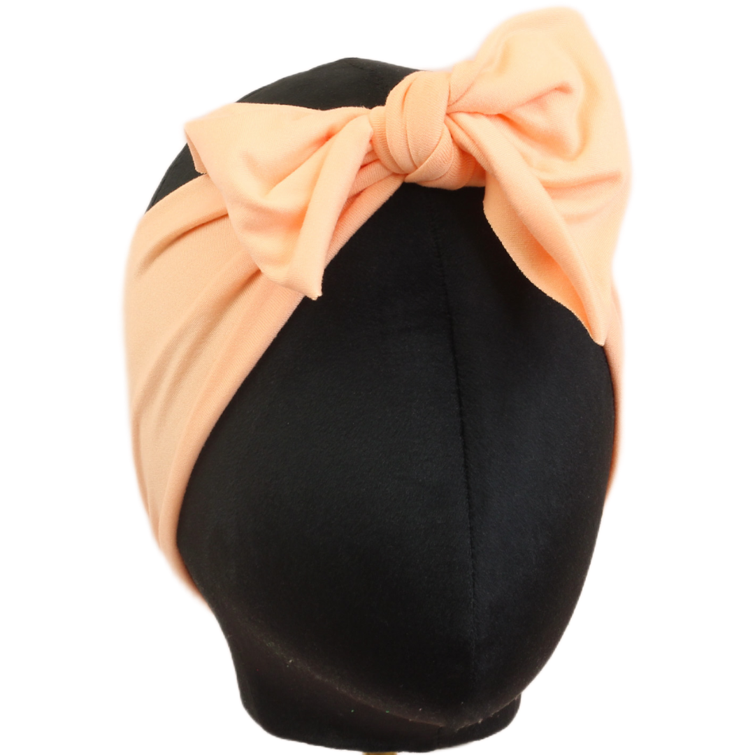 Papaya Pink Solid Top Knot Headband
