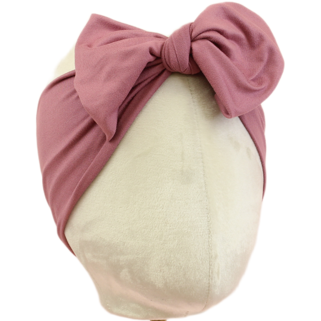 Tia Mauve Solid Top Knot Headband