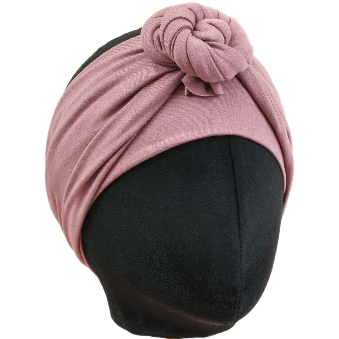 Tia Mauve Solid Wrap Headband