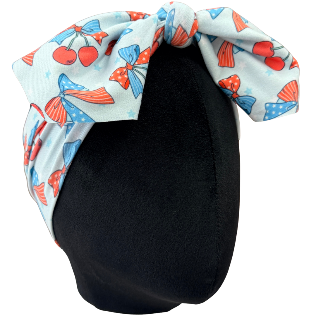 Stars & Cherries Top Knot Headband