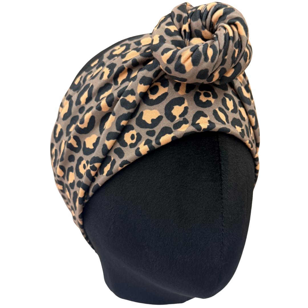Grungy Leopard Wrap Headband