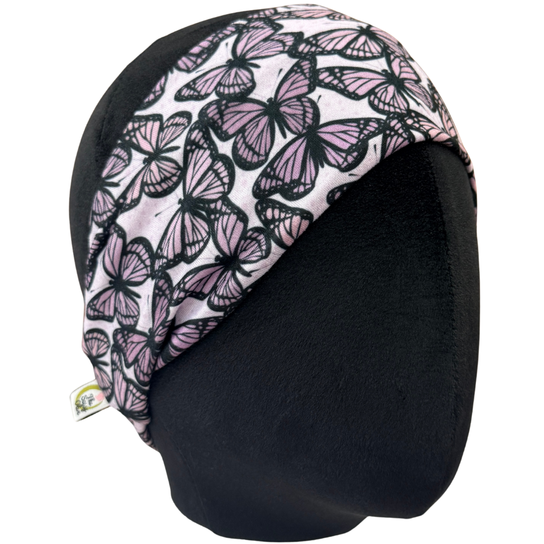 Mauve Monarchs Stretch Headband