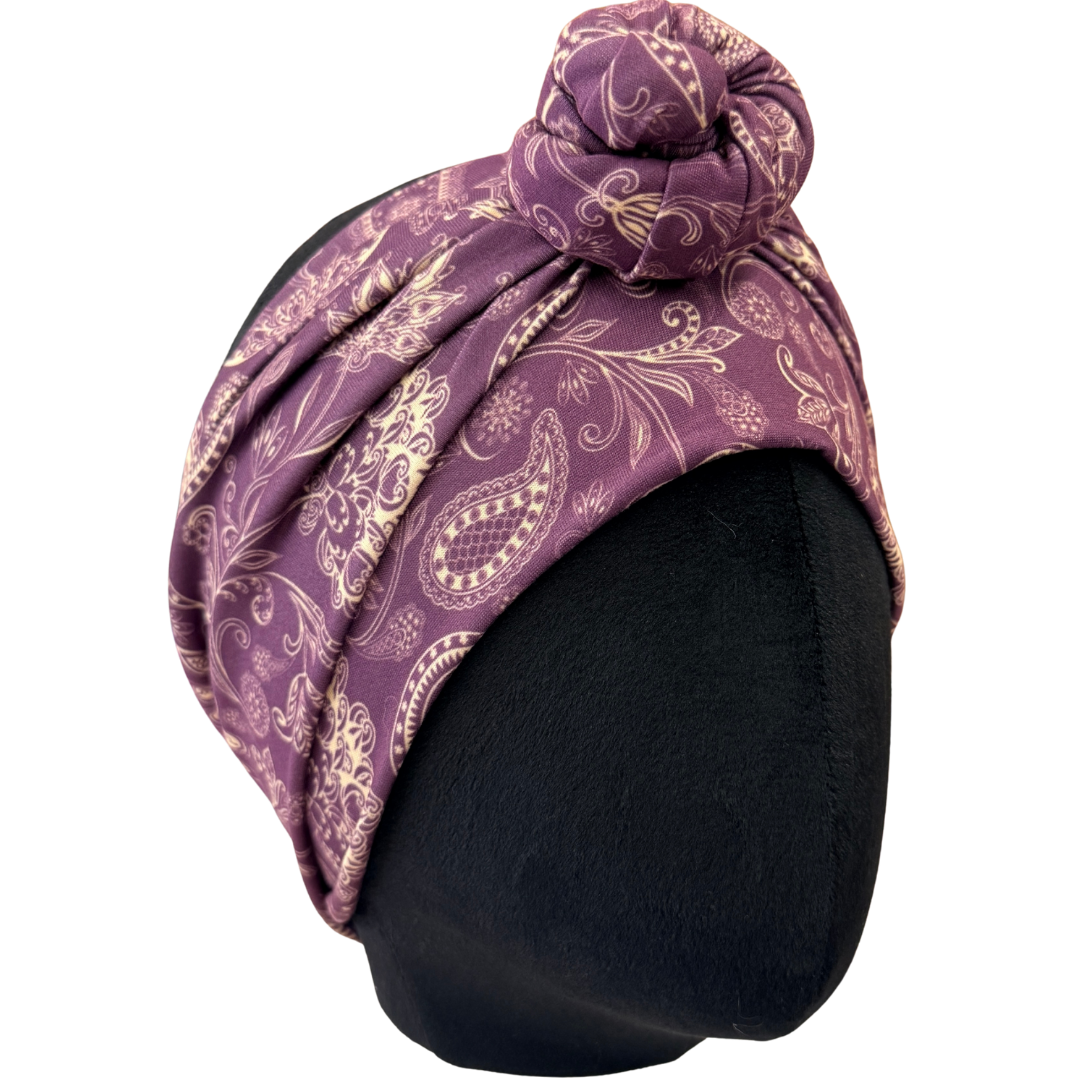 Sugar Plum Paisley Wrap Headband