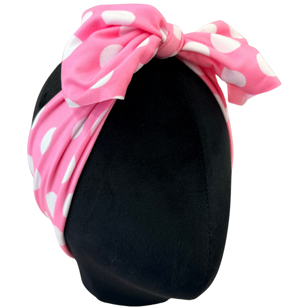 Victoria’s Pink Polka Dot Top Knot Headband