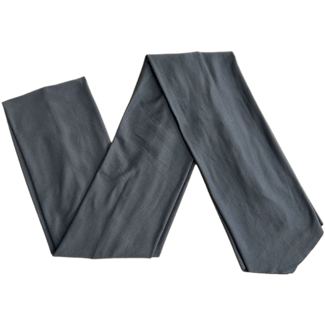 Dusty Blue Grey Solid Wrap Headband