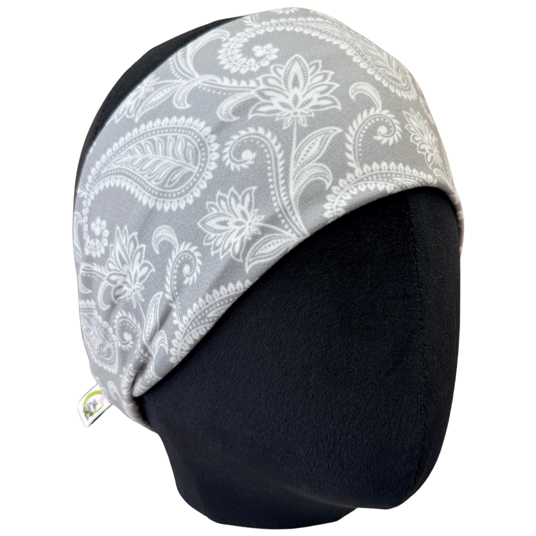Smoke Paisley Stretch Headband