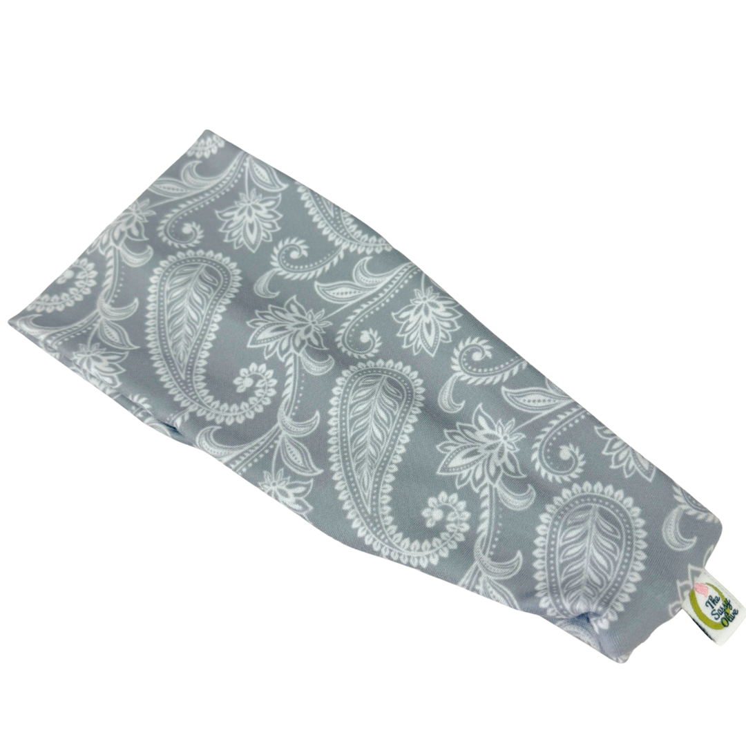 Smoke Paisley Stretch Headband