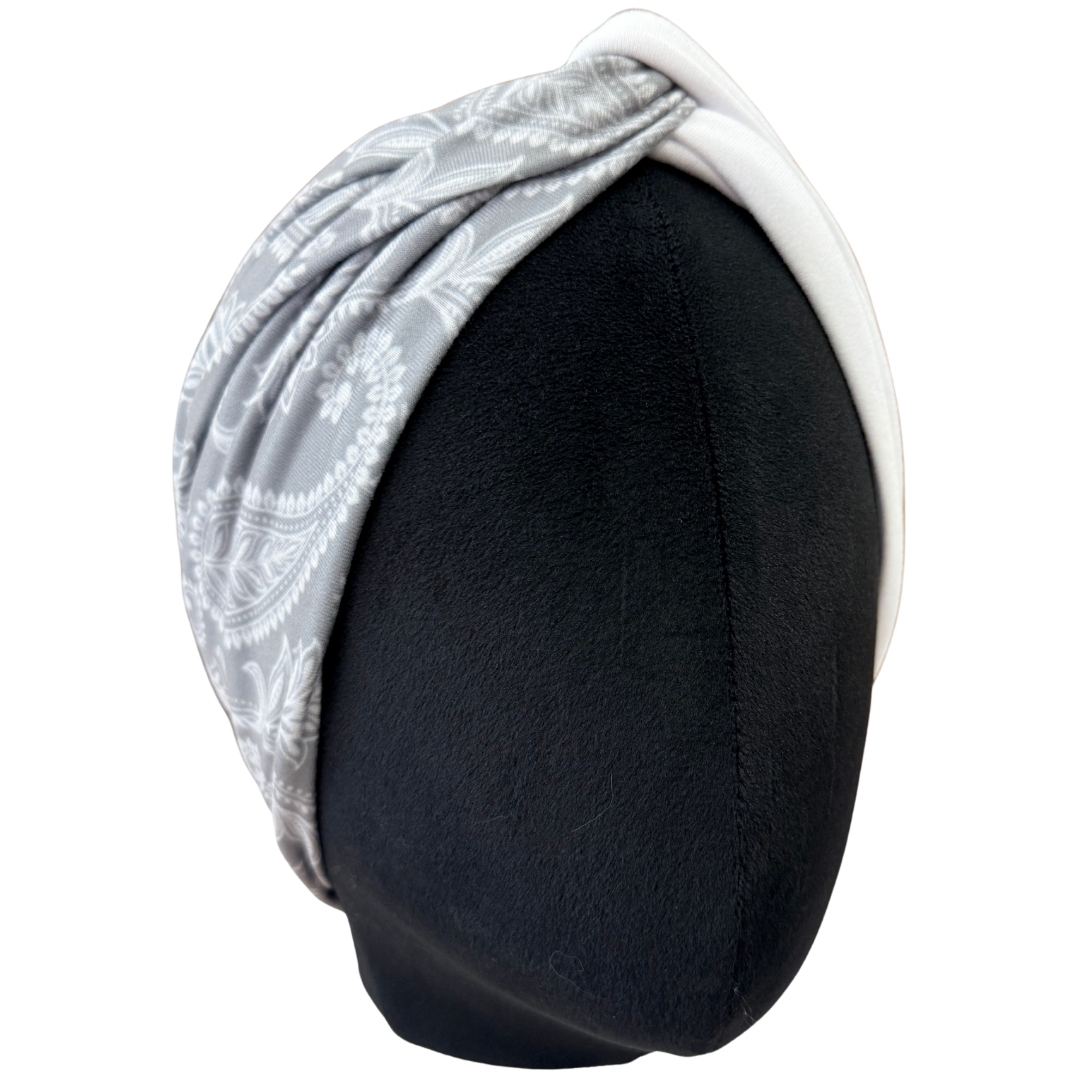 Smoke Paisley Twist Headband