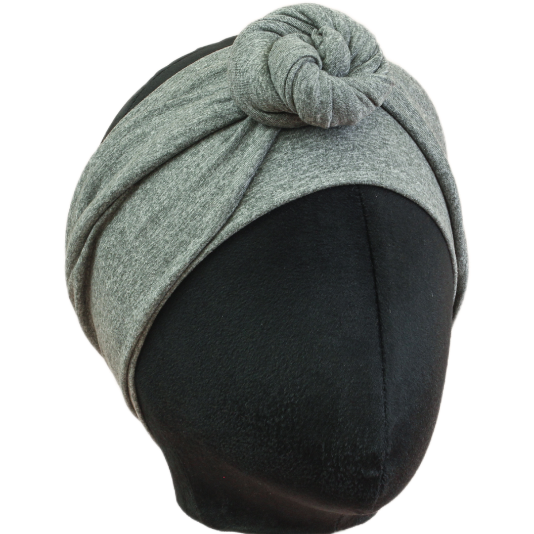 Heather Grey Solid Wrap Headband