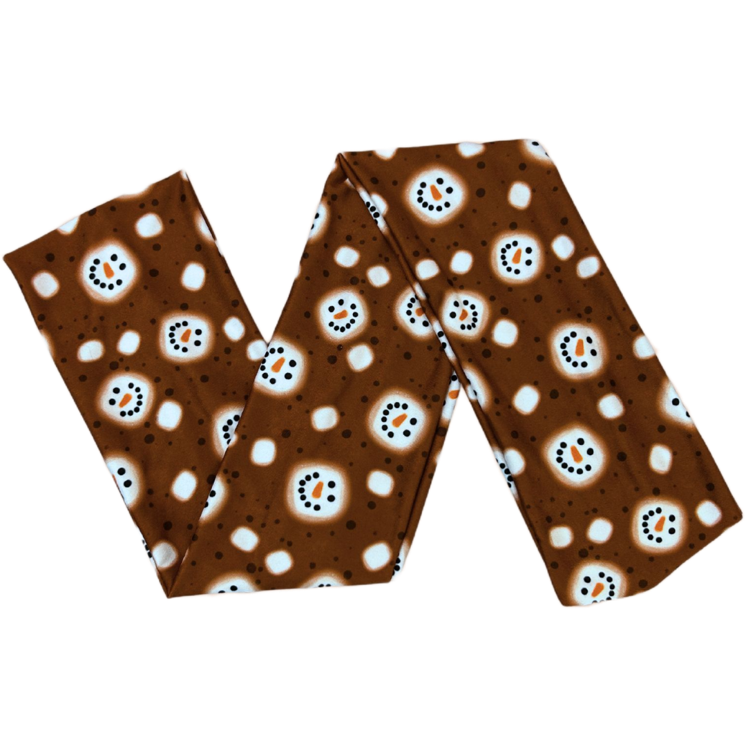 Hot Cocoa Snowman Wrap Headband