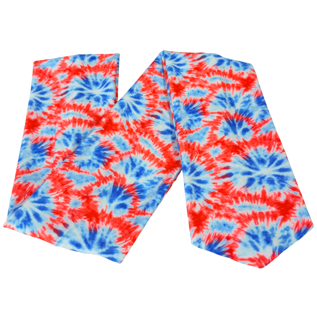 Red, White & Blue Tie-Dye Wrap Headband