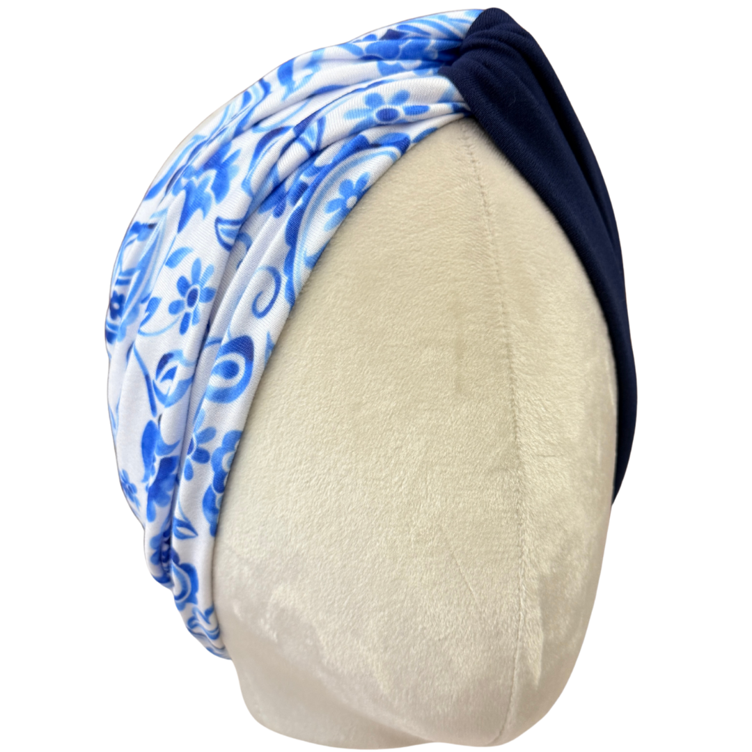Porcelain Paisley Twist Headband