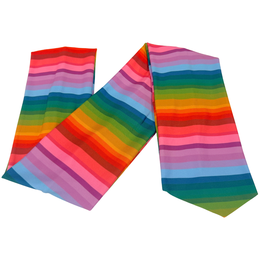 Fall Rainbow Stripe Wrap Headband