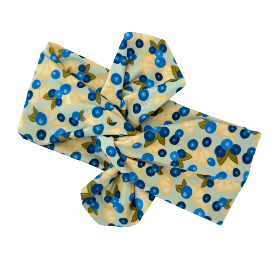 Blueberry Lemon Squeeze Top Knot Headband