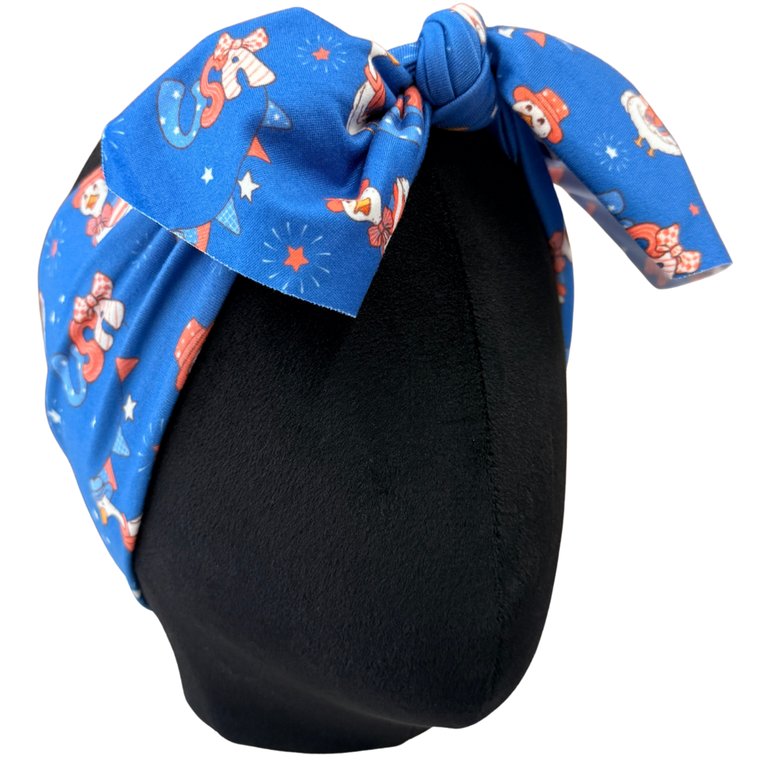 USA Goose Party Top Knot Headband