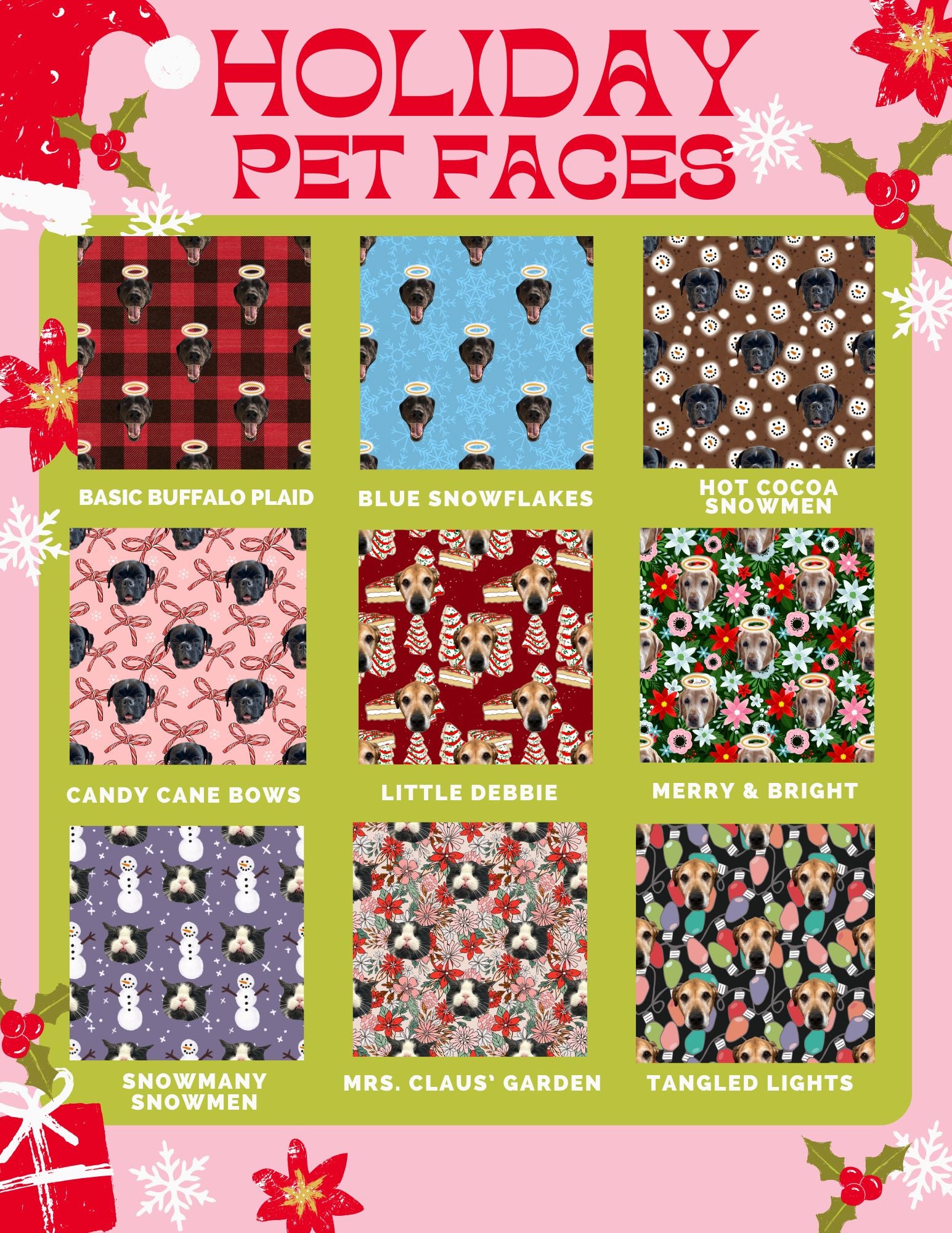 Holiday Pet Bandana & Headband Bundle