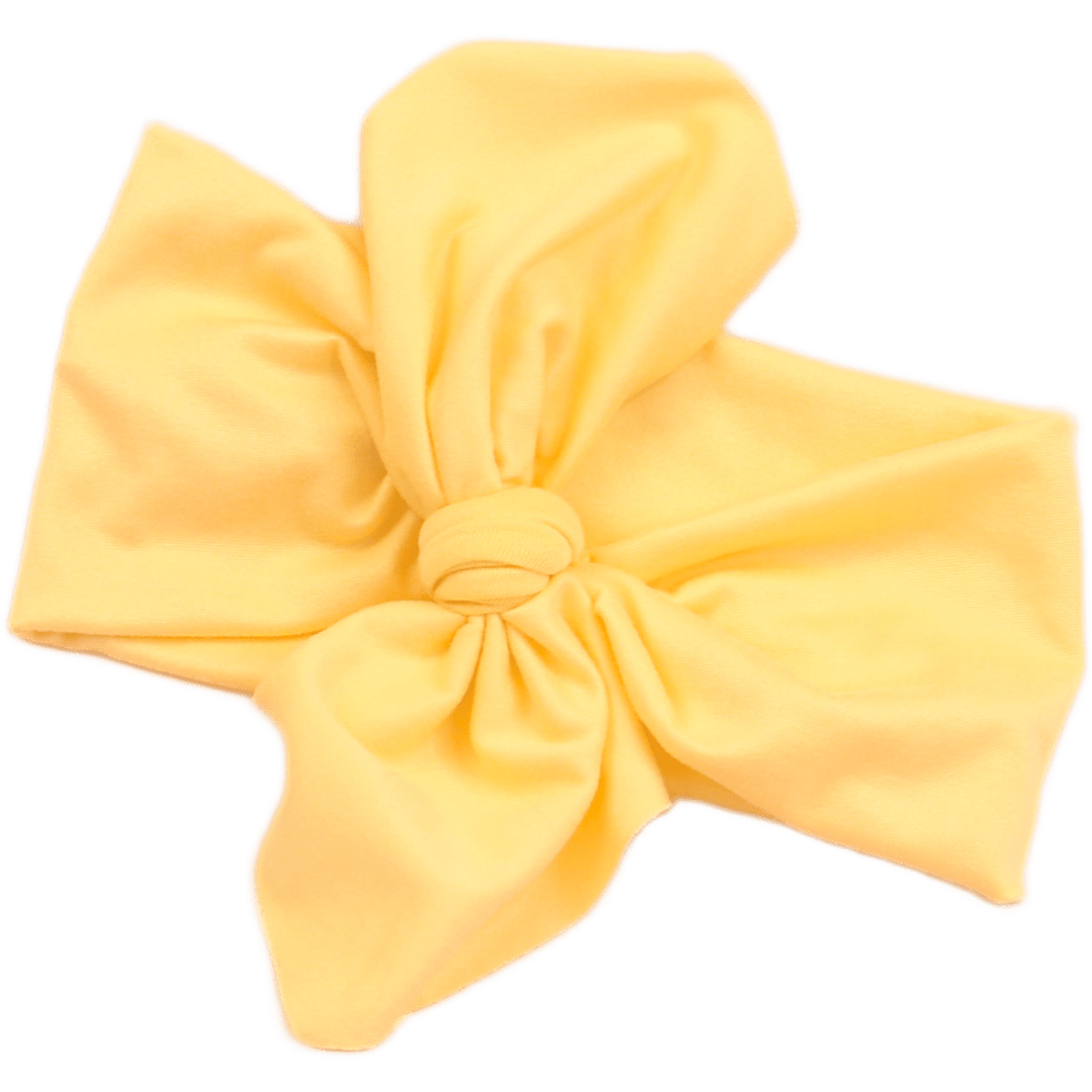 Banana Yellow Solid Top Knot Headband - The Sassy Olive