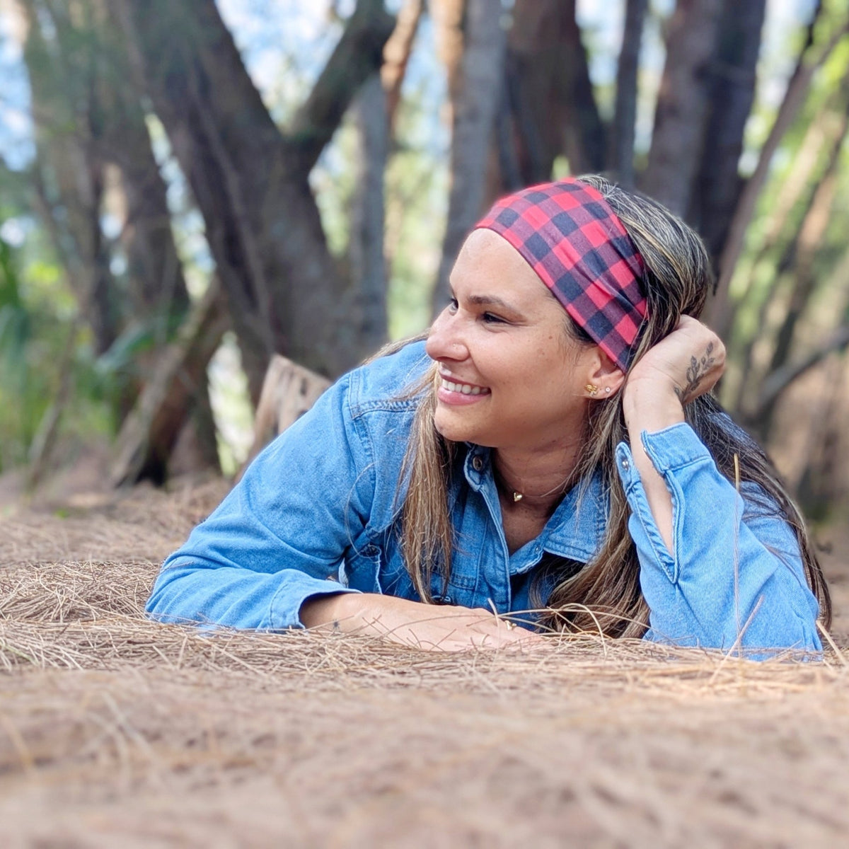 Basic Buffalo Plaid Stretch Headband - The Sassy Olive
