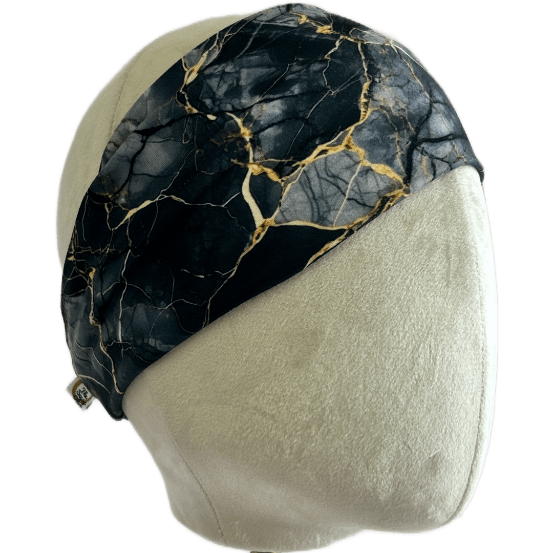 Black Marble Stretch Headband - The Sassy Olive