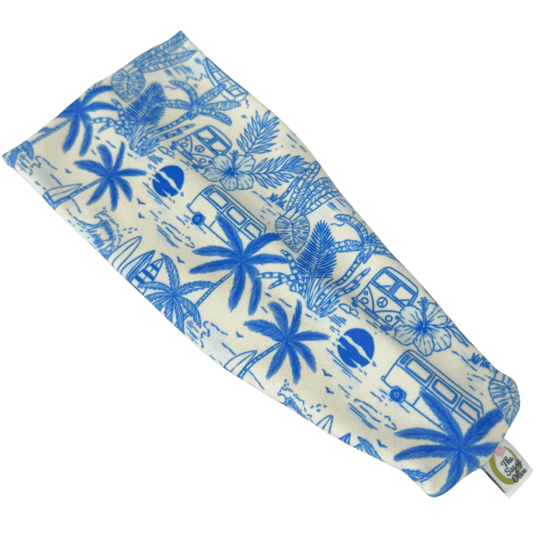 Boardwalk Blue Coastal Stretch Headband - The Sassy Olive