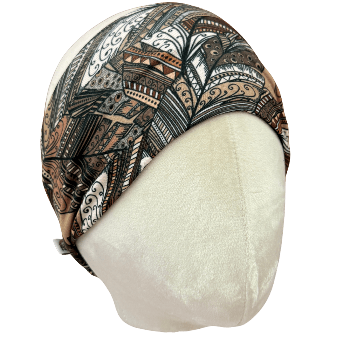 Brown Tribal Feathers Stretch Headband - The Sassy Olive