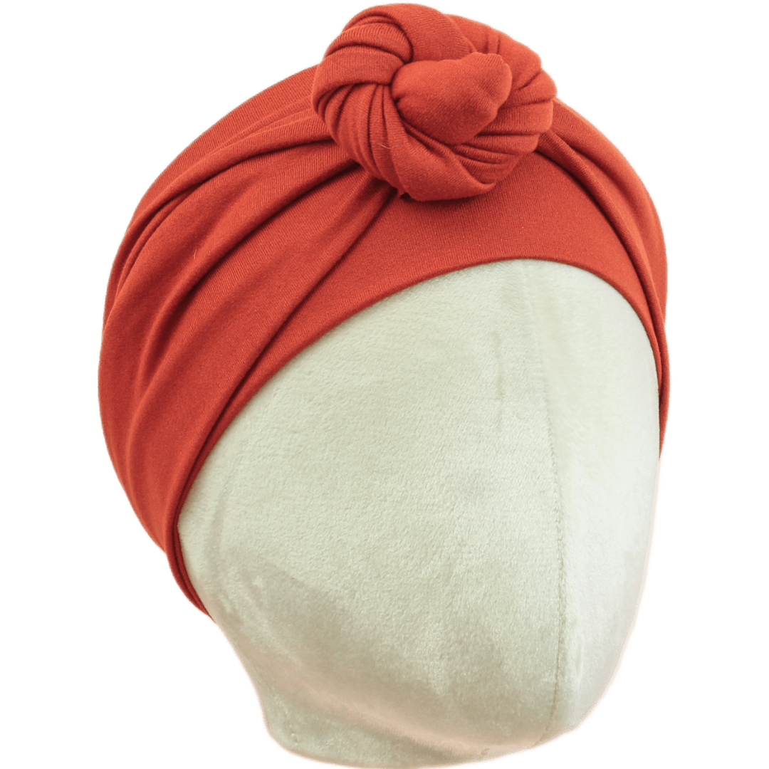 Burnt Orange Solid Wrap Headband - The Sassy Olive