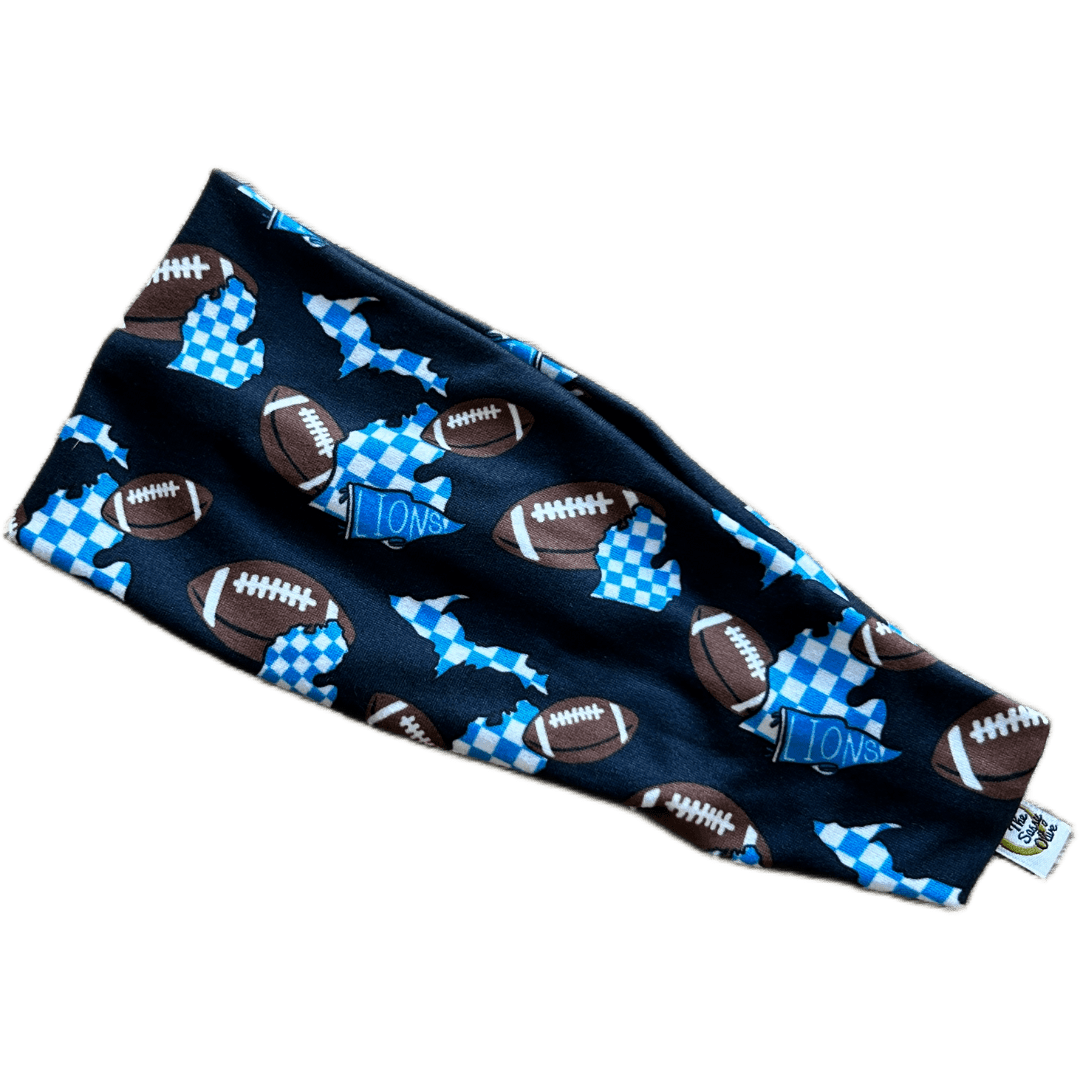 Checkered Lions Stretch Headband - The Sassy Olive