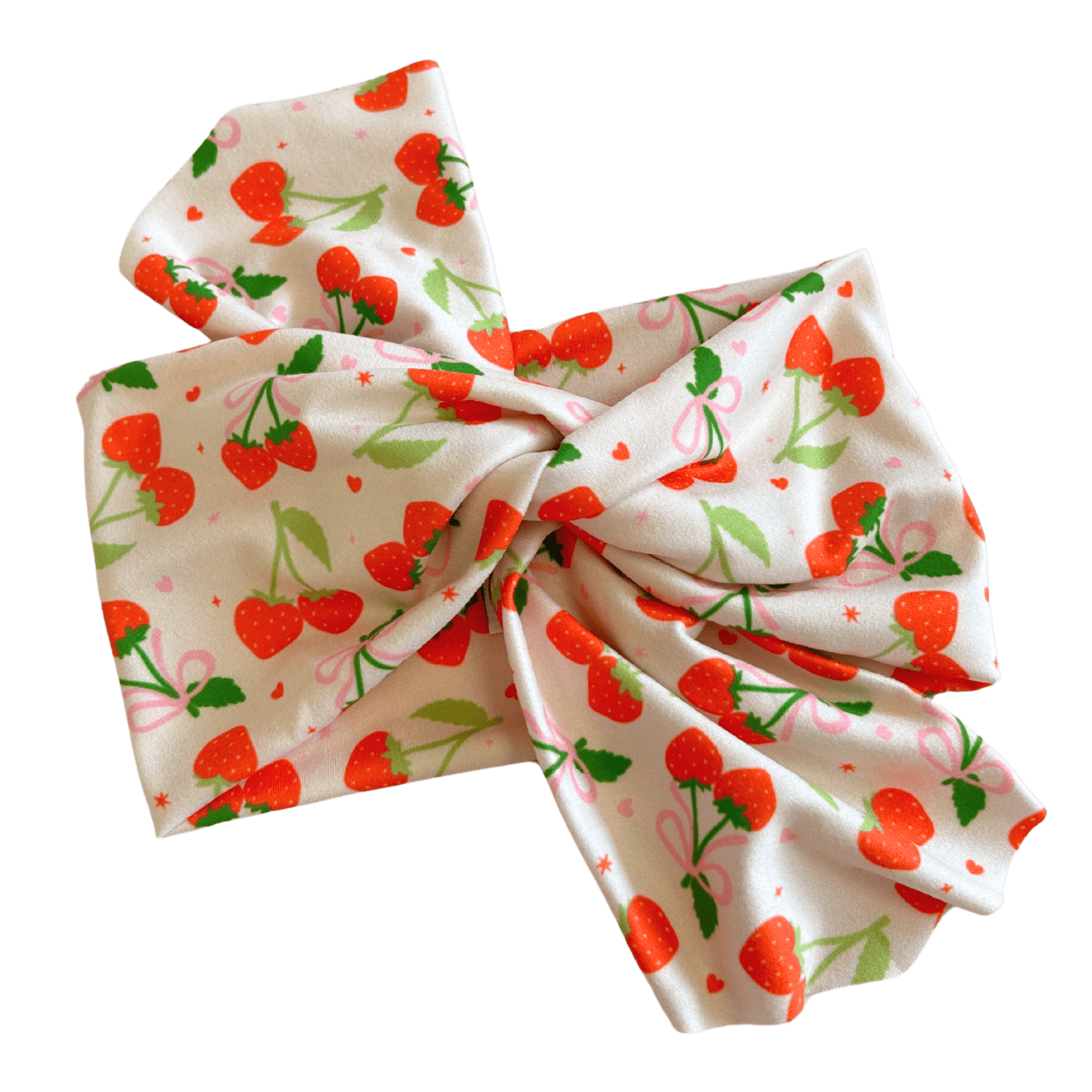 Coquette Strawberries Topknot Headband - The Sassy Olive