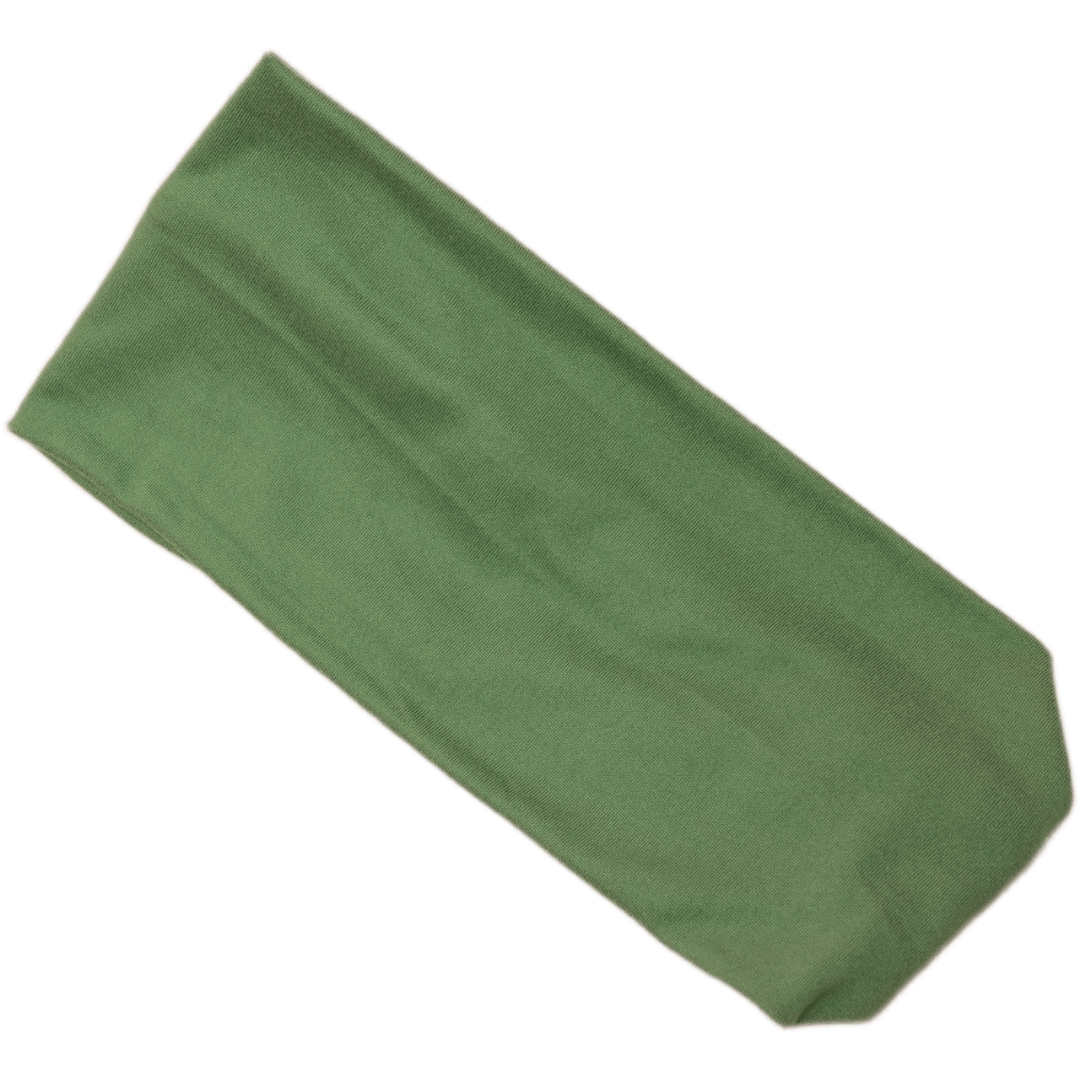 Couch Green Solid Stretch Headband - The Sassy Olive