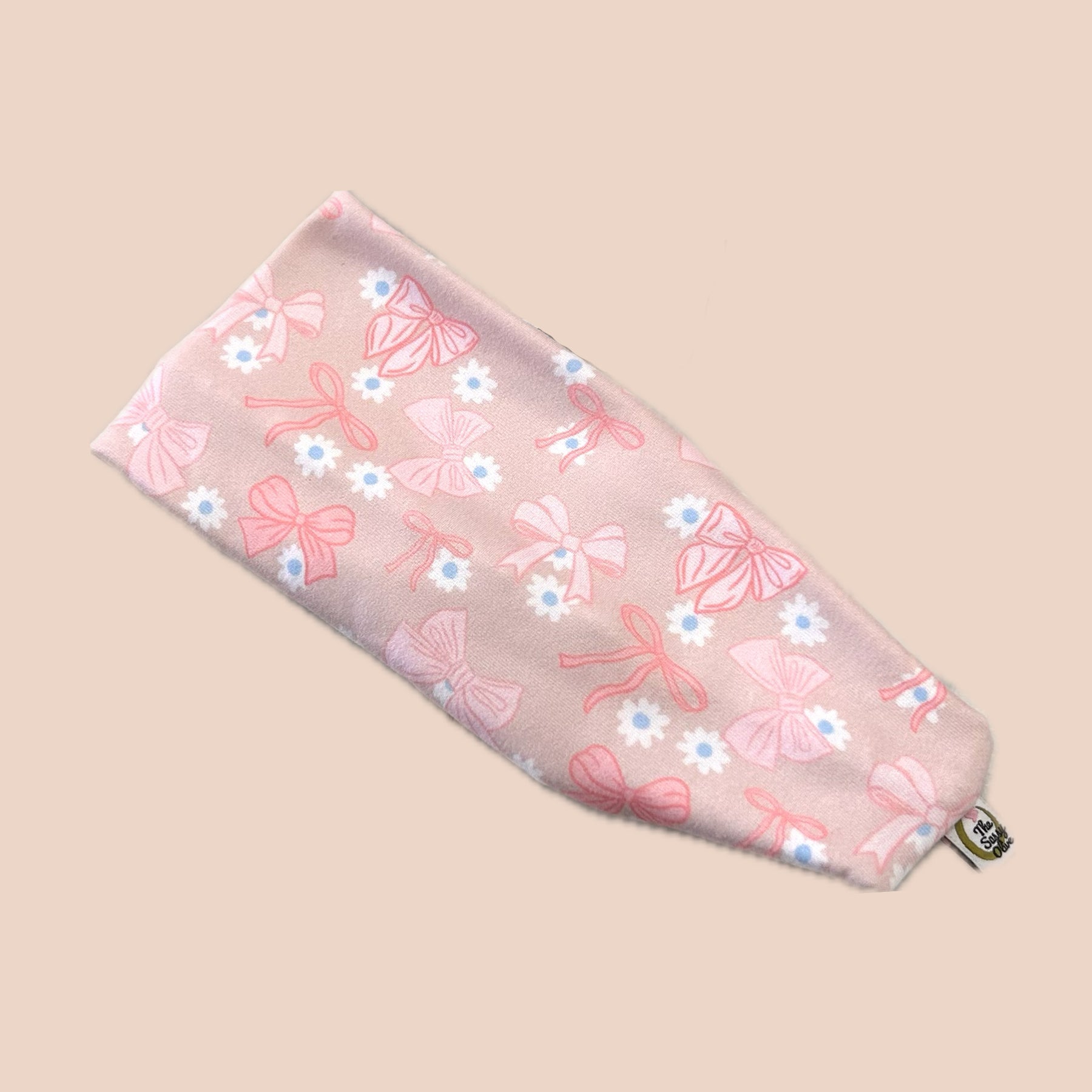 Daisy Dots Pink Stretch Headband - The Sassy Olive