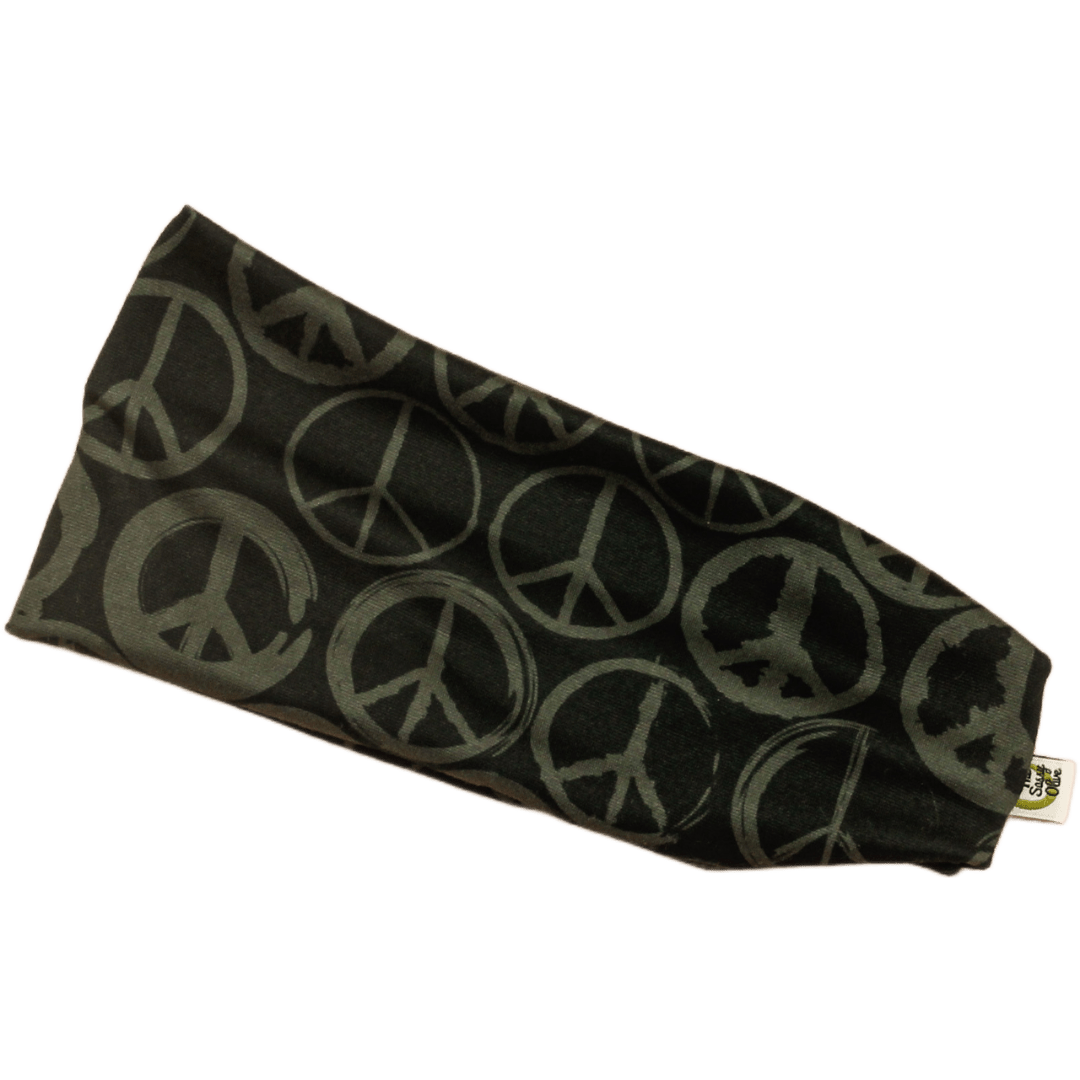 Dark Peace Stretch Headband - The Sassy Olive