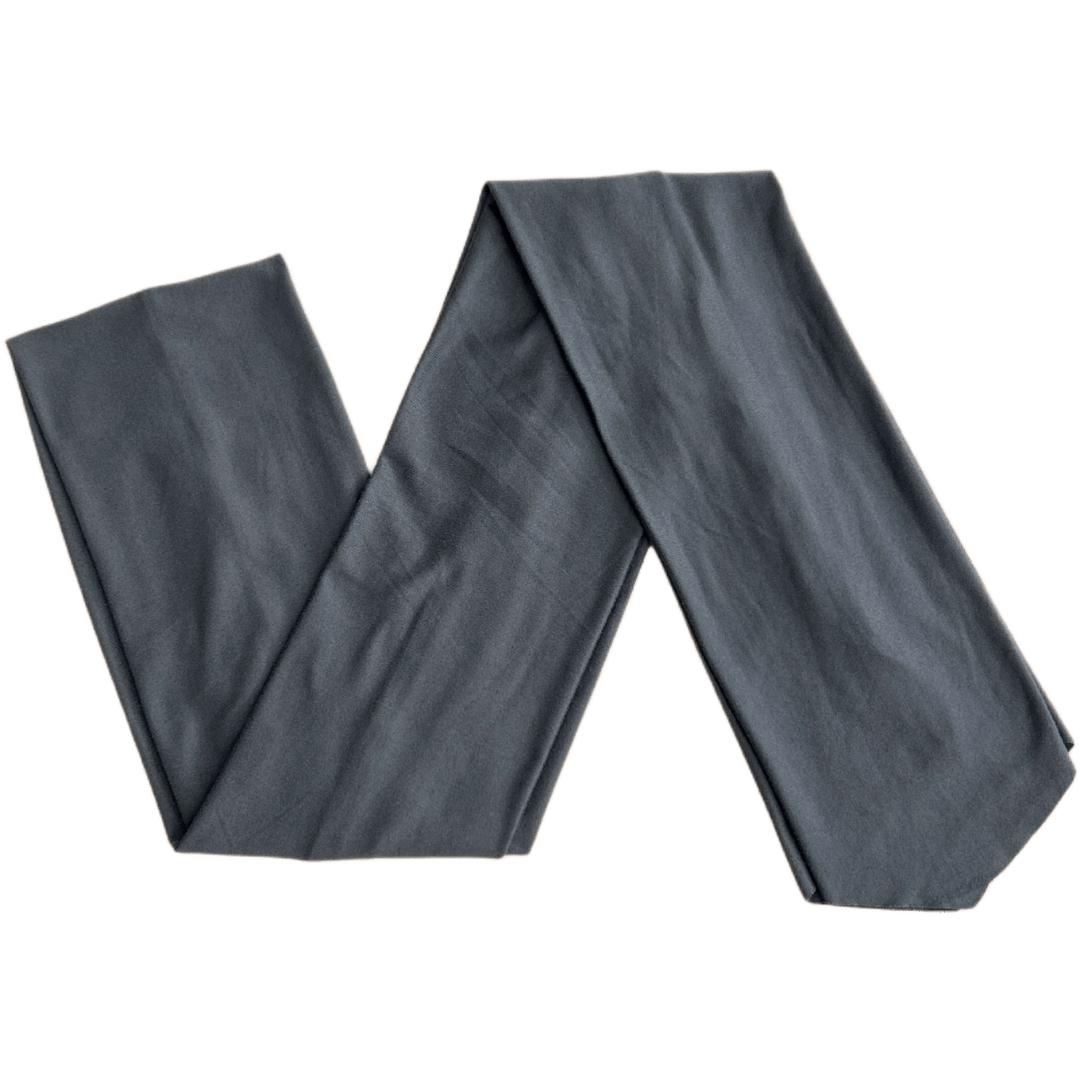 Dusty Blue Grey Solid Wrap Headband - The Sassy Olive