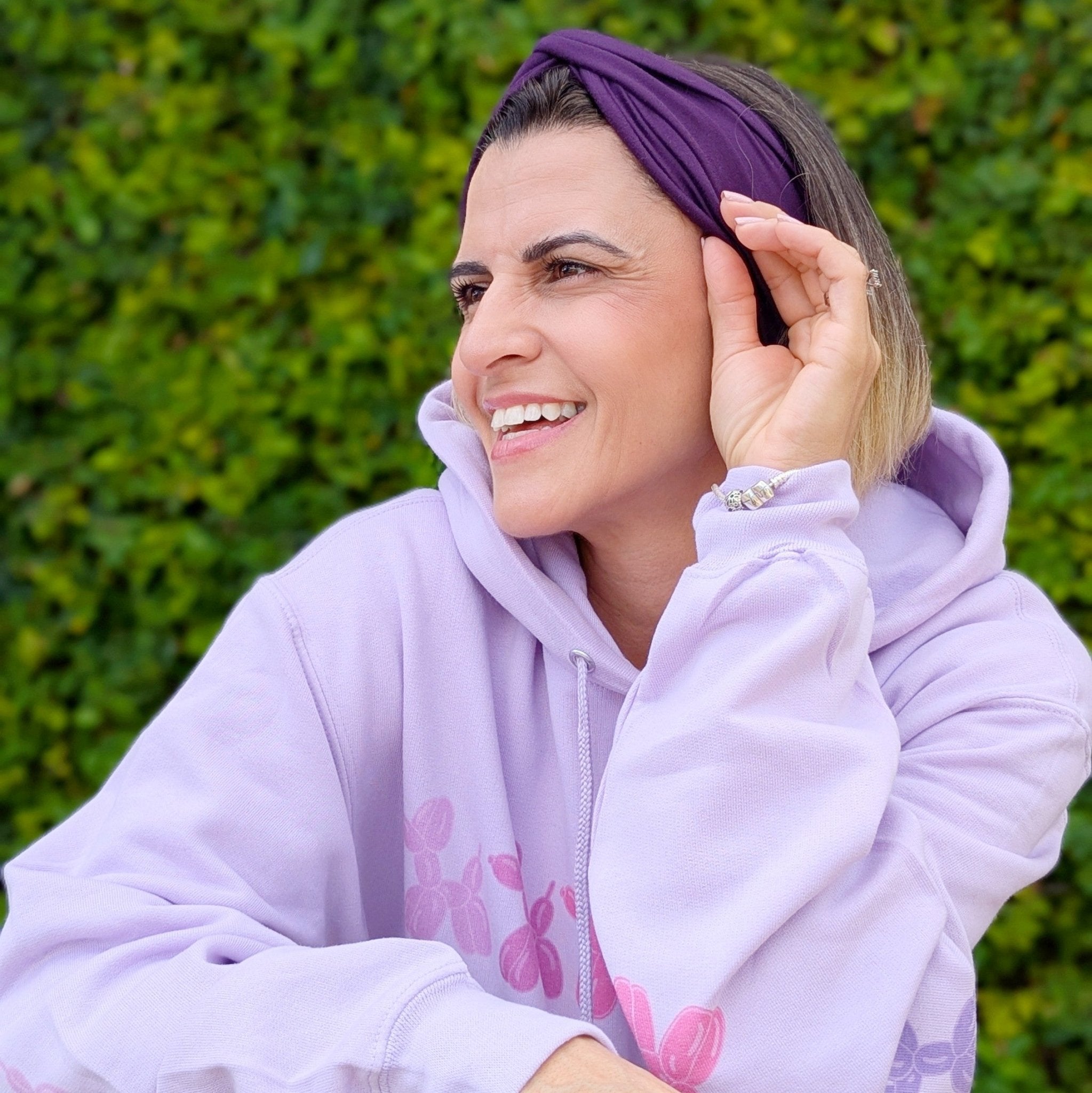 Eggplant Purple Top Knot Headband - The Sassy Olive
