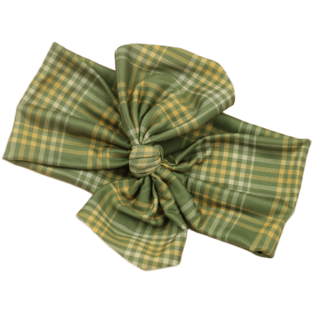 Fitz Plaid Top Knot Headband - The Sassy Olive