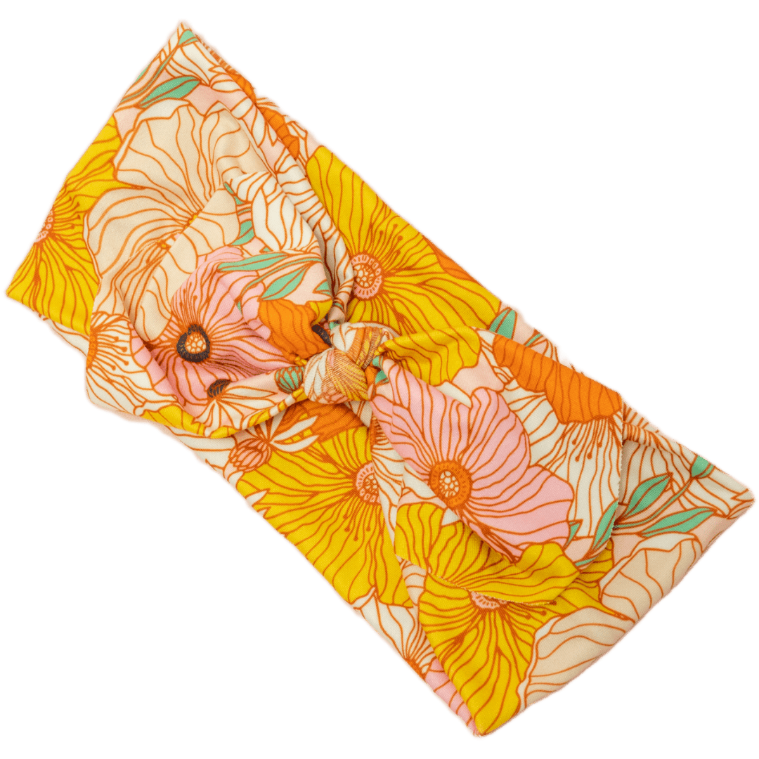 Frances Floral Top Knot Headband - The Sassy Olive