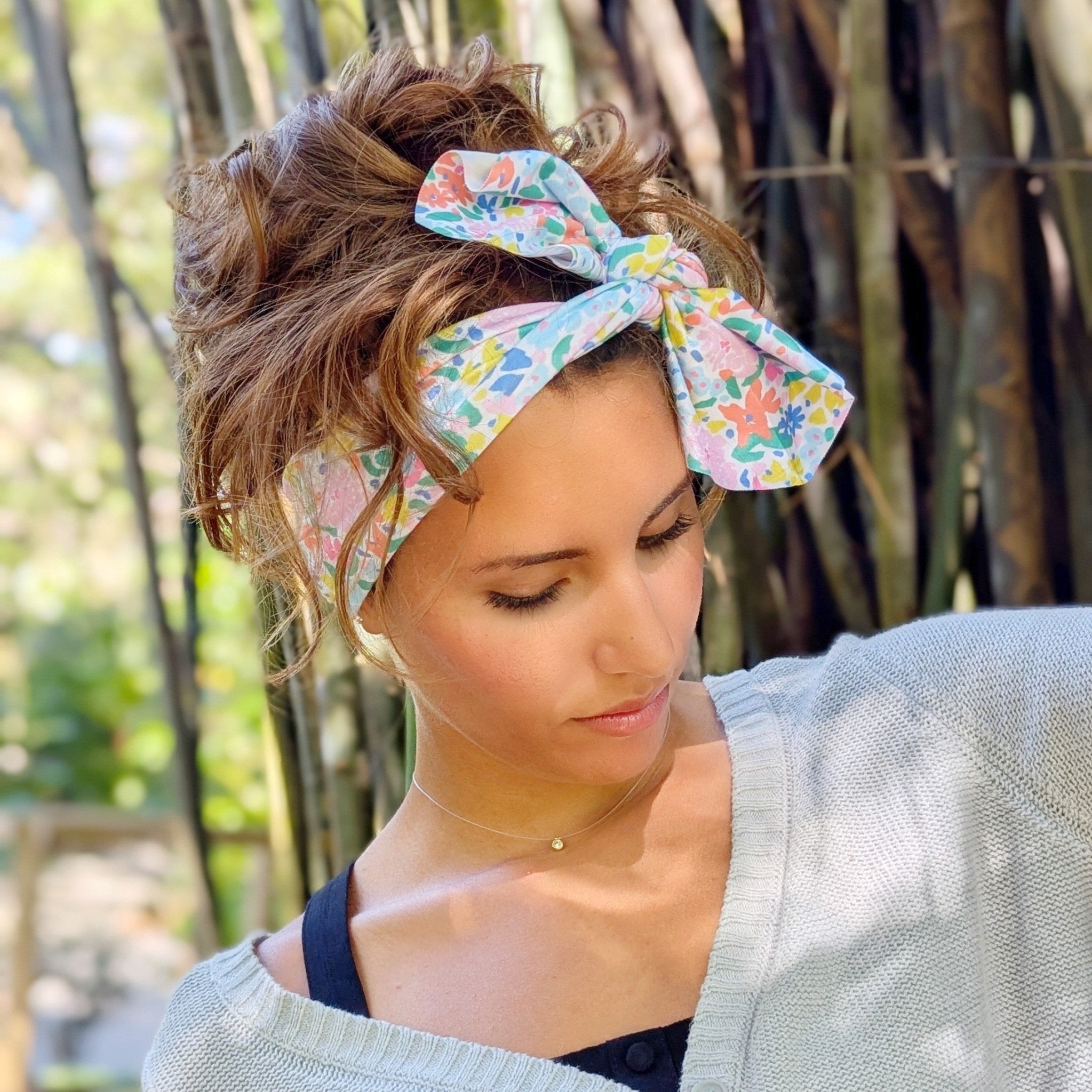 Garden Confetti Topknot Headband - The Sassy Olive