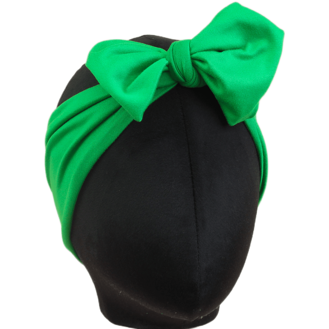 Happy Kelly Green Solid Top Knot Headband - The Sassy Olive