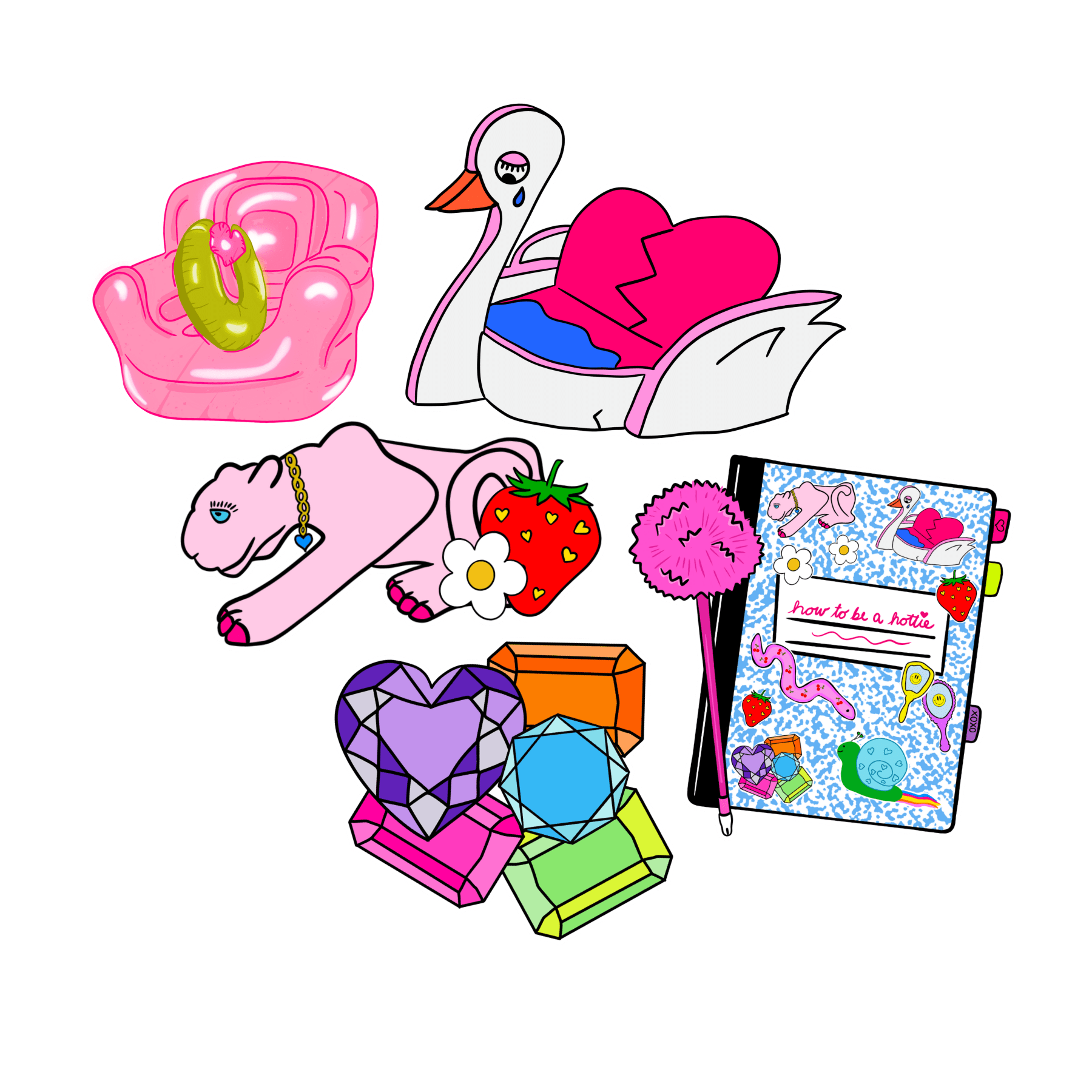 How to Be a Hottie Sticker Pack - The Sassy Olive