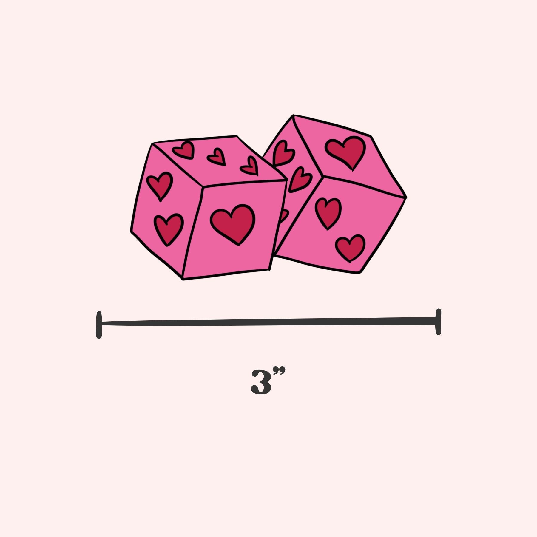 Love Dice Vinyl Decal Sticker - The Sassy Olive