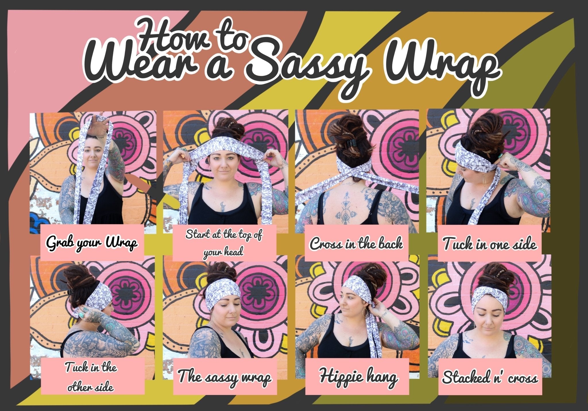 Mandala Jade Wrap Headband - The Sassy Olive