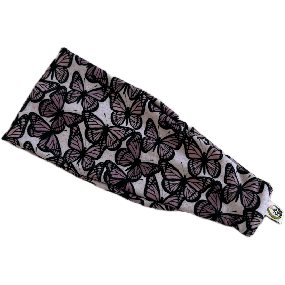 Mauve Monarchs Stretch Headband - The Sassy Olive