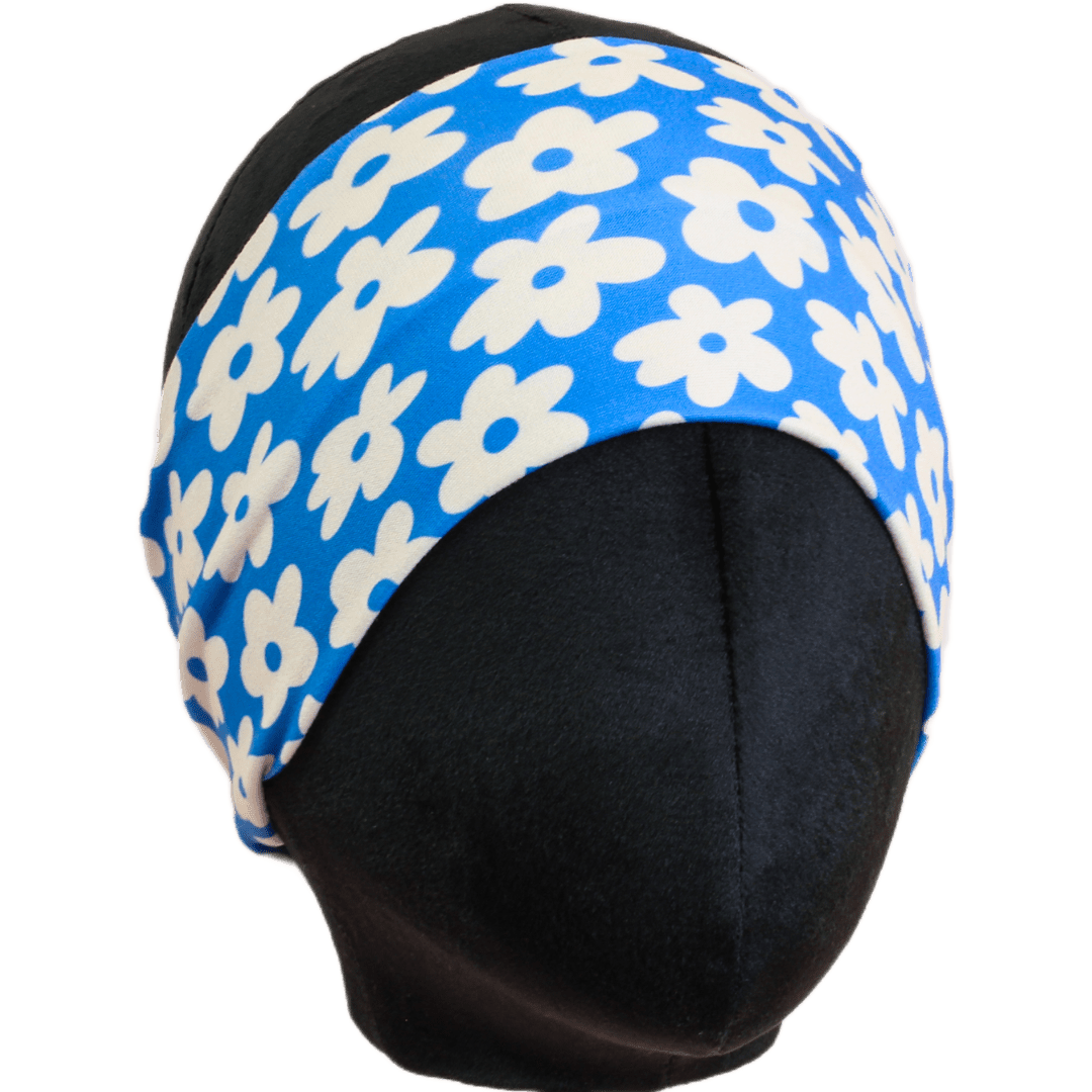 Mellow Blue Floral Stretch Headband - The Sassy Olive