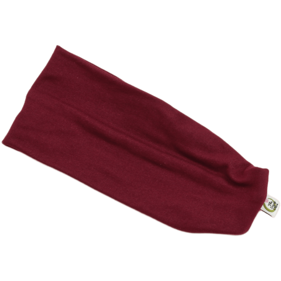 Merlot Burgundy Solid Stretch Headband - The Sassy Olive