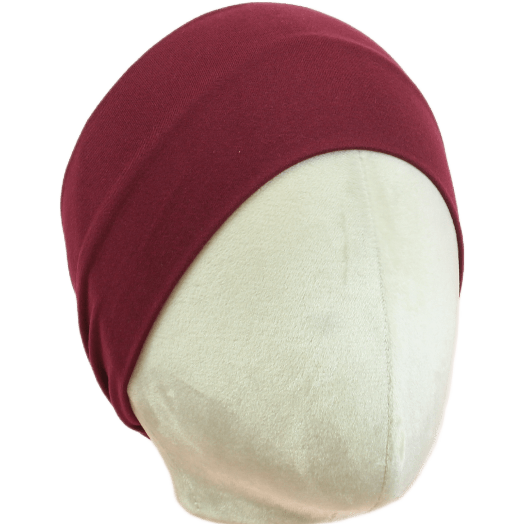 Merlot Burgundy Solid Stretch Headband - The Sassy Olive