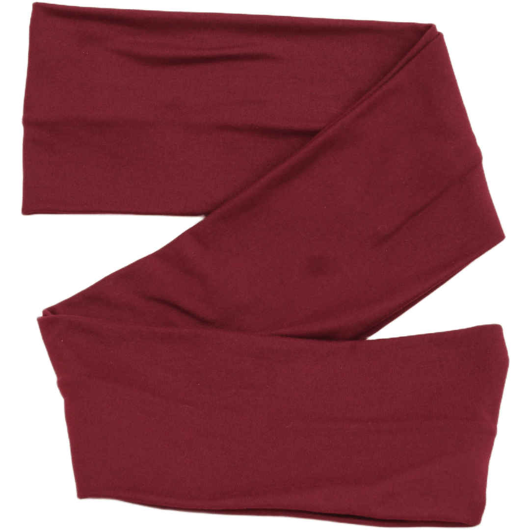 Merlot Burgundy Solid Wrap Headband - The Sassy Olive