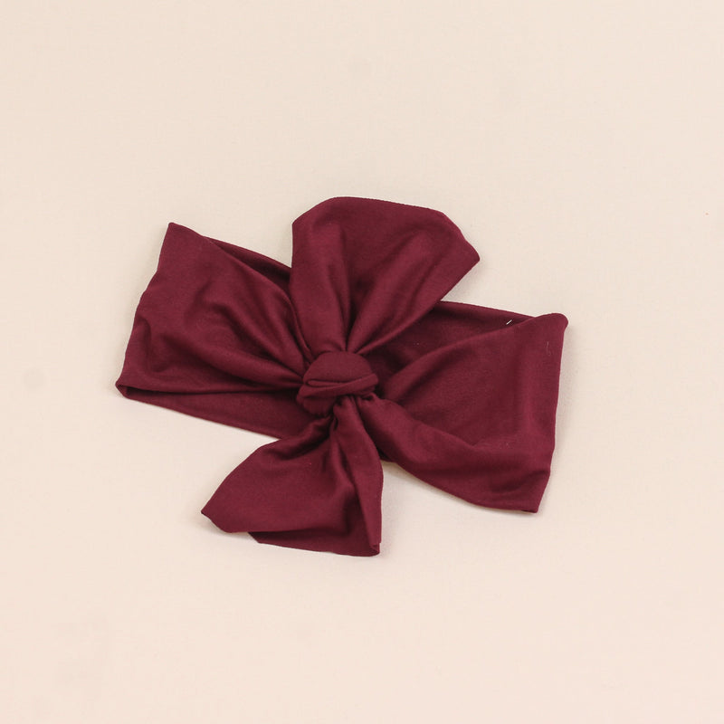Merlot Solid Top Knot Headband - The Sassy Olive