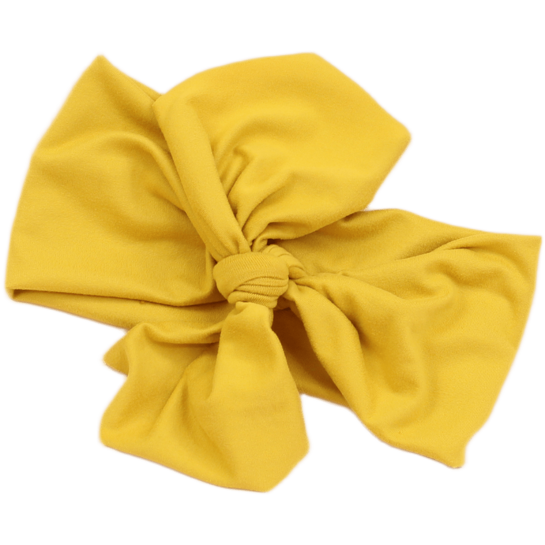 Mustard Yellow Solid Top Knot Headband - The Sassy Olive
