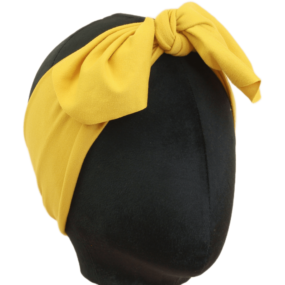Mustard Yellow Solid Top Knot Headband - The Sassy Olive