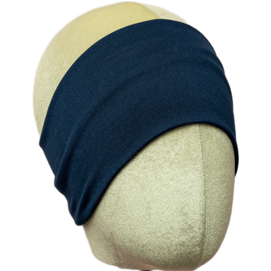 Navy Blue Solid Stretch Headband - The Sassy Olive