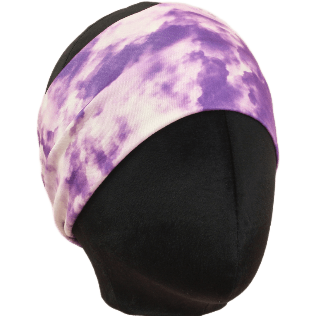 Purple and White Stretch Headband - The Sassy Olive